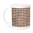 thumbnail image 1 of 3drose, Houndstooth Pattern Dark Light Colors Repeating Design, 11oz Mug, 1 of 6