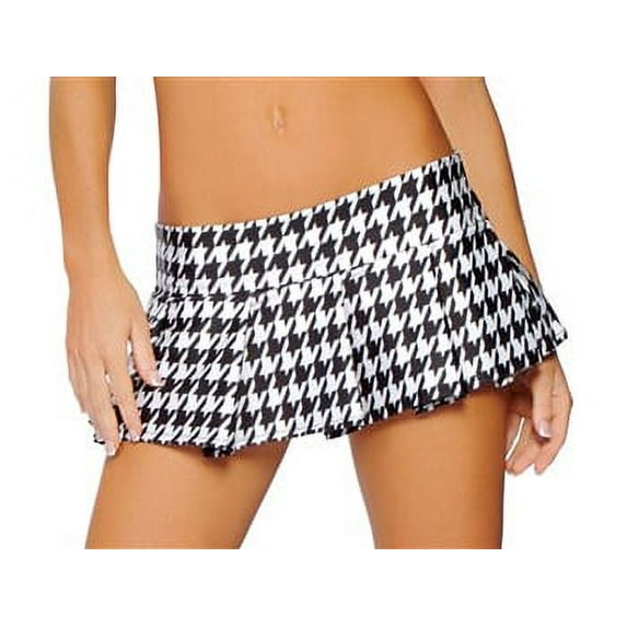 Houndstooth Pleated Skirt