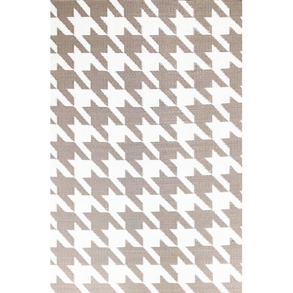 Houndstooth Sand  White