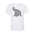 thumbnail image 1 of Houndstooth Shirt, Alabama Shirt, Houndstooth Elephant, Roll Tide Shirt, Unisex Fit, Alabama Football, Houndstooth, Gift For Him, Football, White, SMALL, 1 of 1