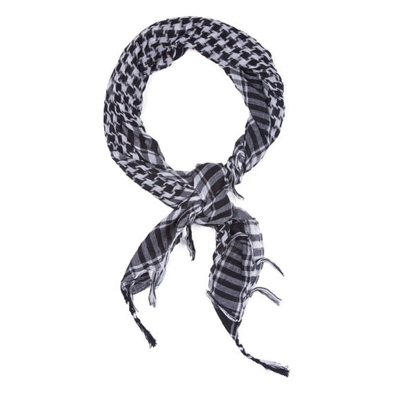 Houndstooth Square Shawl Black and White