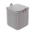 thumbnail image 1 of Houndstooth Storage Bag Large Capacity Folding Clothes Portable Wardrobe Sorting Clothes Storage Box With Reinforced Handle Zipper Cloth, Multi-Color One Size, 1 of 7