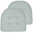 thumbnail image 1 of Houndstooth U-Shaped 16 x 17 Memory Foam Chair Pad Pistachio 2 Pack, 1 of 3