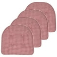 thumbnail image 1 of Houndstooth U-Shaped 16 x 17 Memory Foam Chair Pad Red 4 Pack, 1 of 3