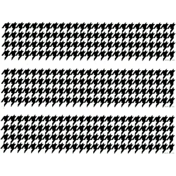 Houndstoothe Cake Borders Designer Prints Edible Icing Image Cake Decoration (3 Strips) By TNCT