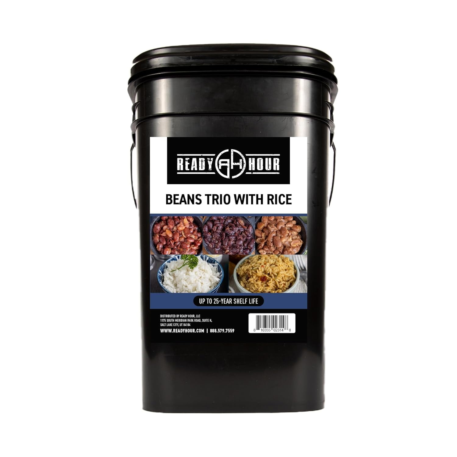 Hour Beans Trio with Rice Kit Bucket (100 Servings) Survival Beans and ...