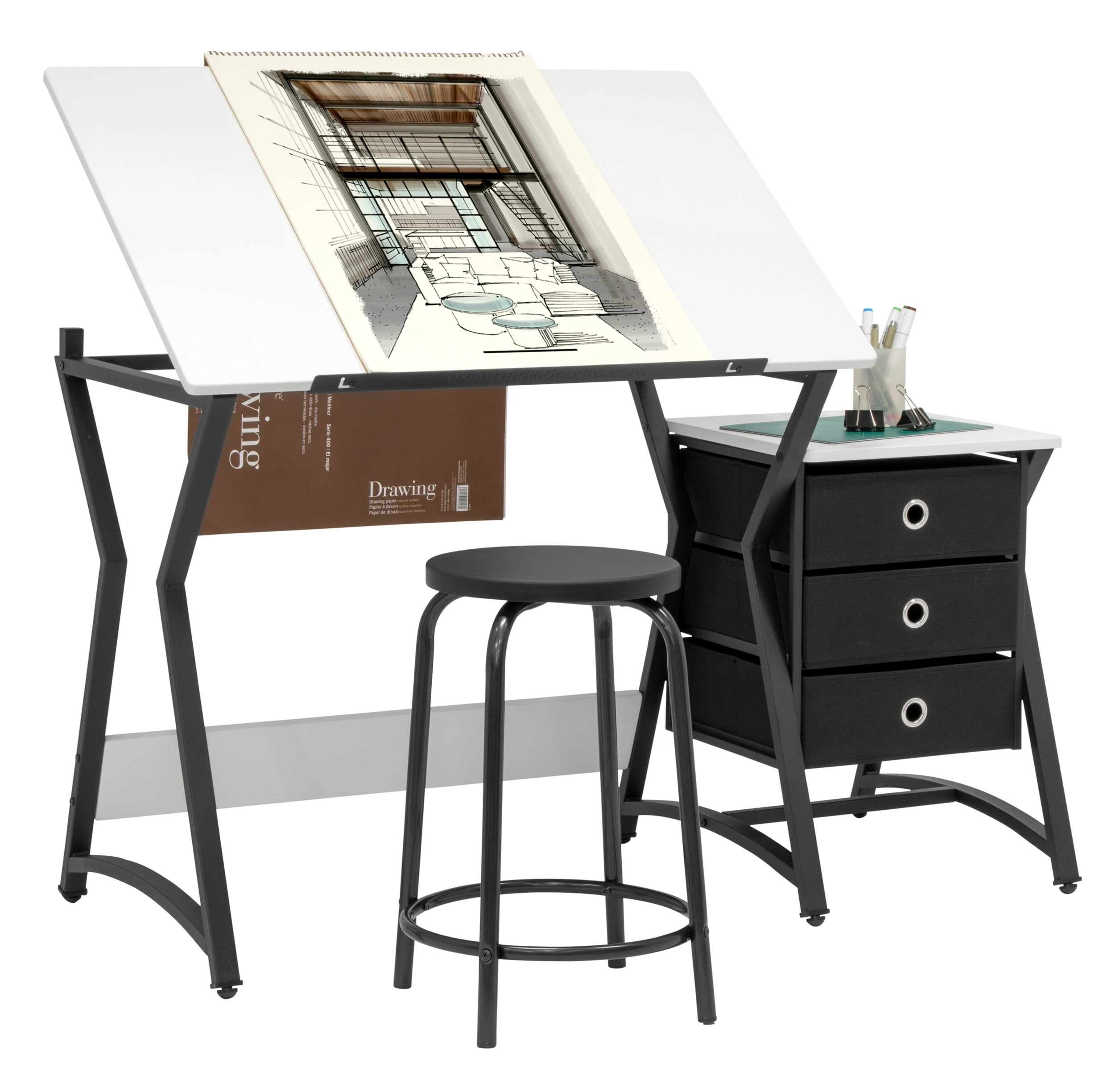 Hourglass Craft Drawing Table with Angle Adjustable Top 30 Hourglass Craft Drawing Table with Angle Adjustable Top 30