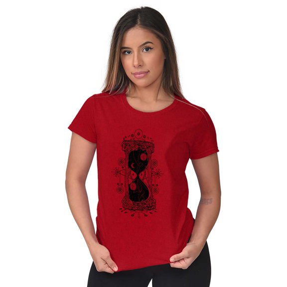 Hourglass Celestial Symbol Beautiful Womens Slim Fit Graphic Tee Brisco Brands X