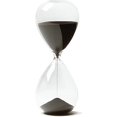thumbnail image 1 of Hourglass, Hand-Blown Sand Timer Set for Time Management 15 Minutes Durable Glass Construction (15 min, Black), 1 of 4