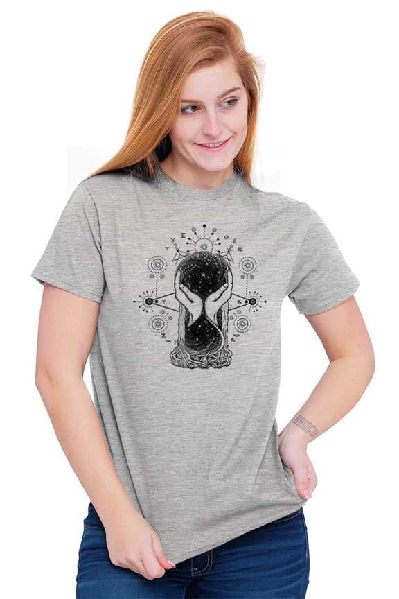 Hourglass Hands Crystal Ball Celestial Women's Graphic T Shirt Tees Brisco Brands M