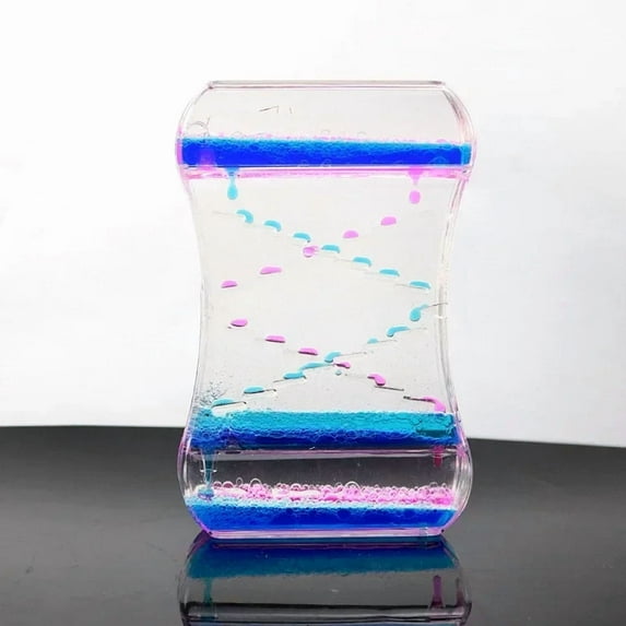 Hourglass Liquid Motion Timer – Two-Color Oil Drop Ladder, Relaxing Desk Toy & Home Decor