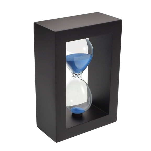 Uonlytech Hourglass Sand Clock Wood Black 1Pcs