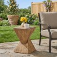 thumbnail image 1 of Hourglass Sculptural Side Table - Hand-Painted Magnesium Oxide Accent Table, 1 of 10