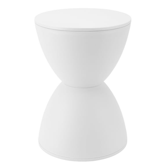 Hourglass Shaped Stool, Plastic Shaped Stool, Bathroom Hourglass Shaped Stool, Plastic Modern Simple Nordic Style Household Round Stool for Bathroom Fitting Room (Blanco)