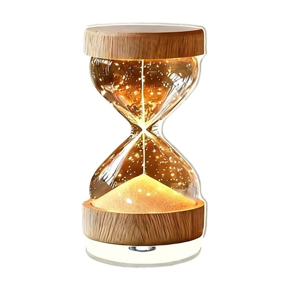 Hourglass Standing Sign, 2D Heart-Shaped Acrylic Hour Glass – Rotating Desktop Ornament, High-Definition Print, Decorative Home & Bedroom Accent, Valentine's Day Gifts, 10x5cm