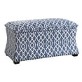 thumbnail image 1 of Hourglass Storage Ottoman, Abby Geo Blue Fabric, 1 of 2
