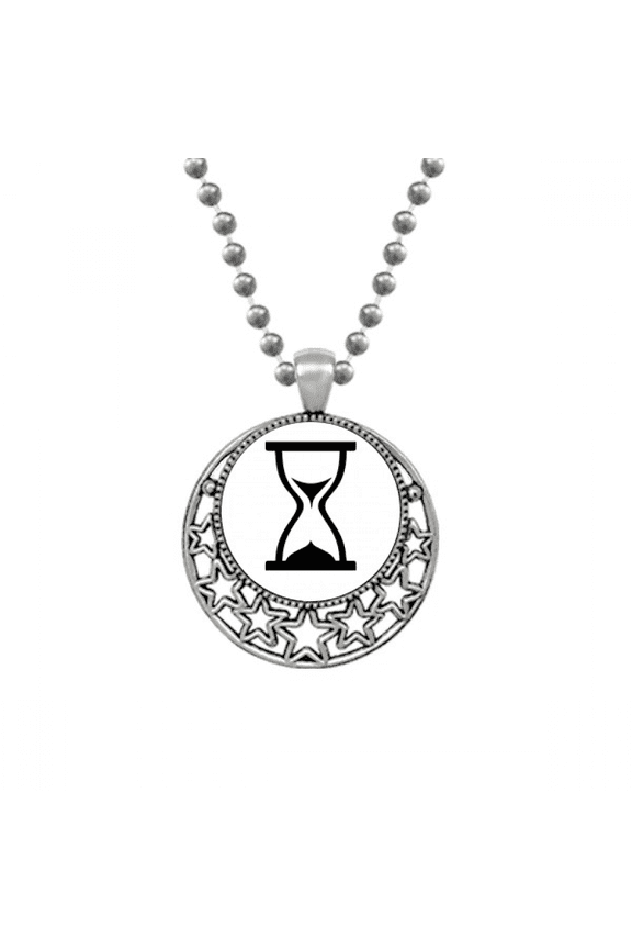 Hourglass Time Calculations Continue Necklaces Pendant Retro Moon Stars Jewelry