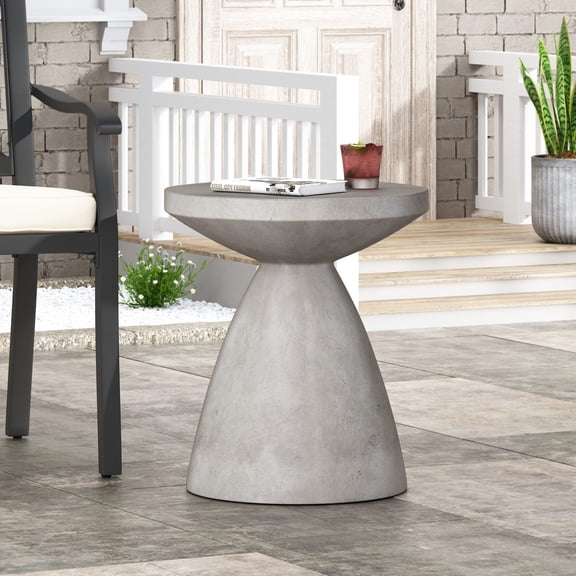 Hourglass pedestal design | Suitable for chat sets and sectionals | Offers durable and space - saving side table solution