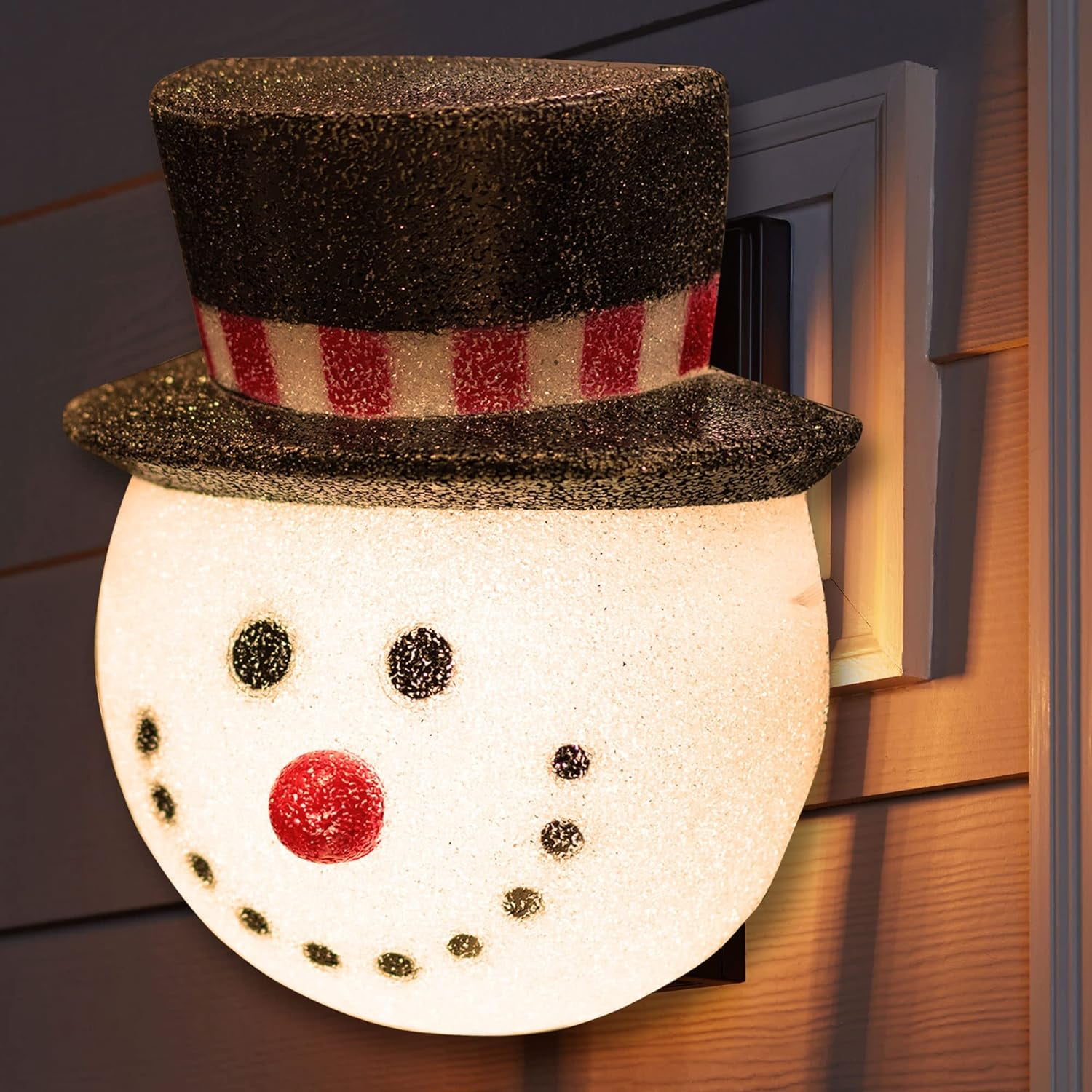 Hourleey 12 Inch Height Snowman Christmas Porch Light Covers, Outdoor