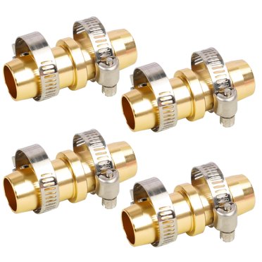5/8 Inch Garden Hose Repair Mender Kit – Connector Ends & Clamps – Made In USA