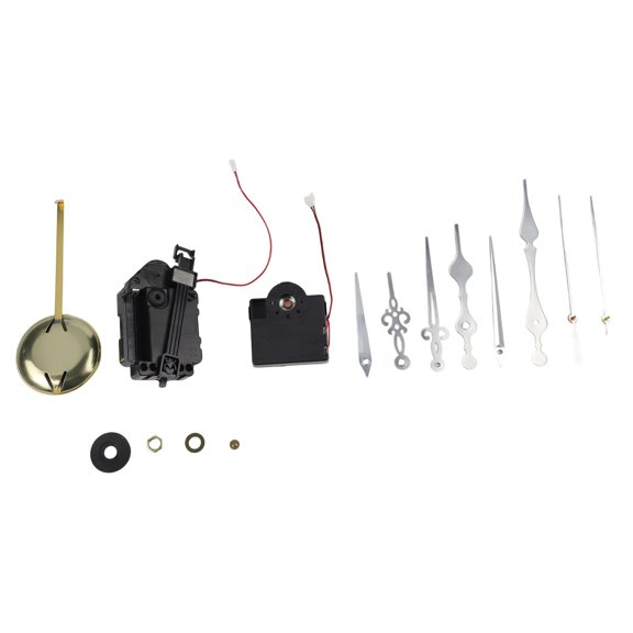 Hourly Clock Swing Movement Set: Includes Music Box, Pendulum, and Pointer