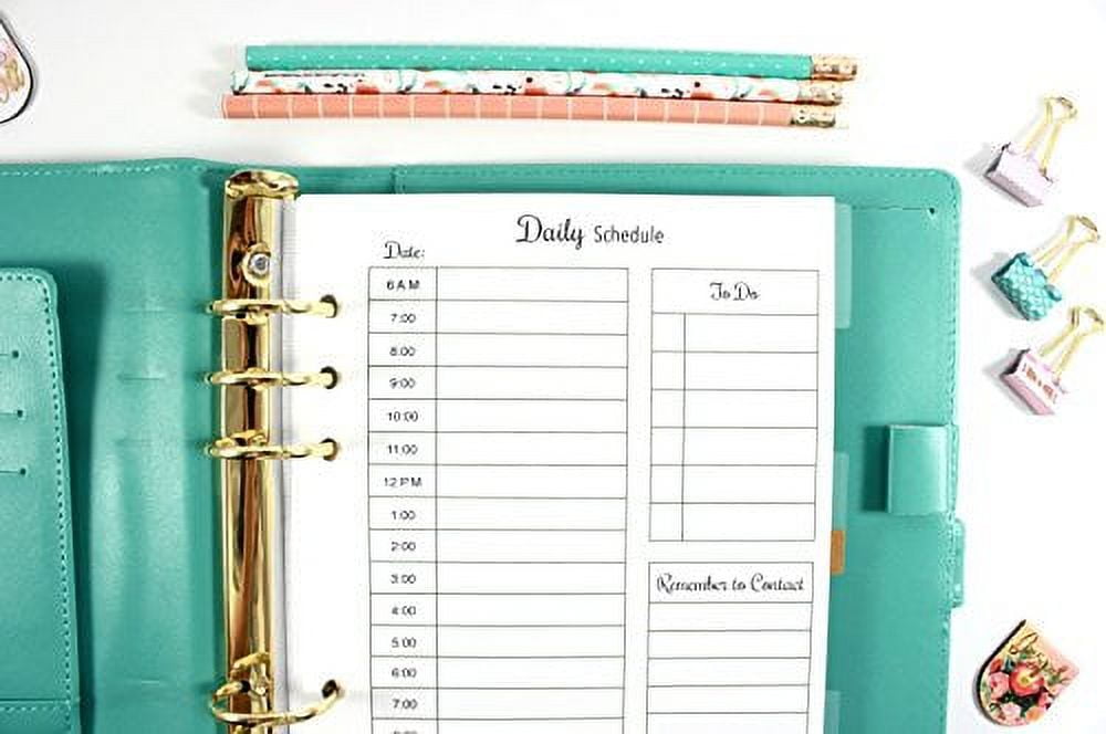 A5 Planner Inserts Daily To Do List Notebook A5 Size 6 Holes Daily Planner  Refill Daily Binder Inner Page - AliExpress