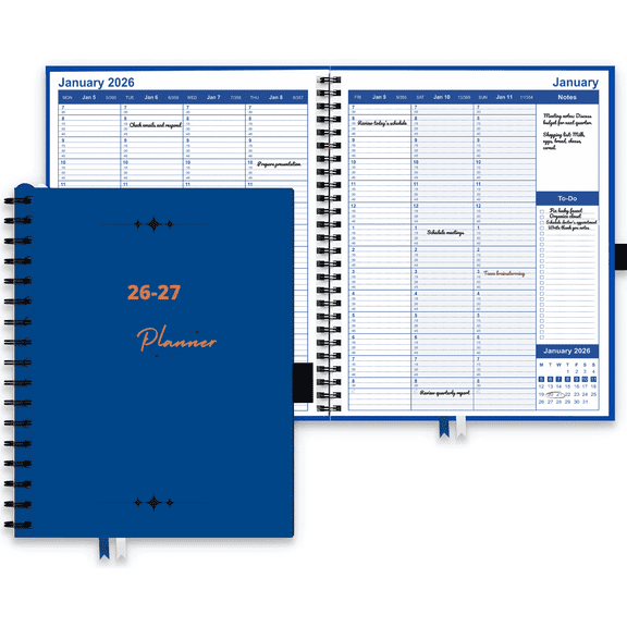 Hourly Planner 2026-2027 by StriveZen, January 2026 - July 2027, Weekly Appointment Book, Daily Scheduling Calendar, Medical, Business, 15 minutes, Pockets, Large, HARDCOVER, 8.5x11