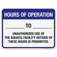 thumbnail image 1 of Hours Of Operation Sign, Pool Sign,, 1 of 1