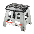 thumbnail image 1 of House 2 Home, 12.5" Plastic One Step Folding Step Stool, Light Gray, 1 of 4