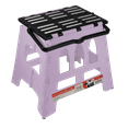 thumbnail image 1 of House 2 Home, 12.5" Plastic One Step Folding Step Stool - Lilac, 1 of 3