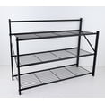thumbnail image 1 of House 2 Home 27" Wide Foldable Metal Shelf / Shoe Rack, Powder Coated Black Paint & 3 Tiers, 1 of 6