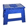 thumbnail image 1 of House 2 Home 9" Plastic 1 Step Folding Step Stool Light Blue and White Grip Stripes, 1 of 3