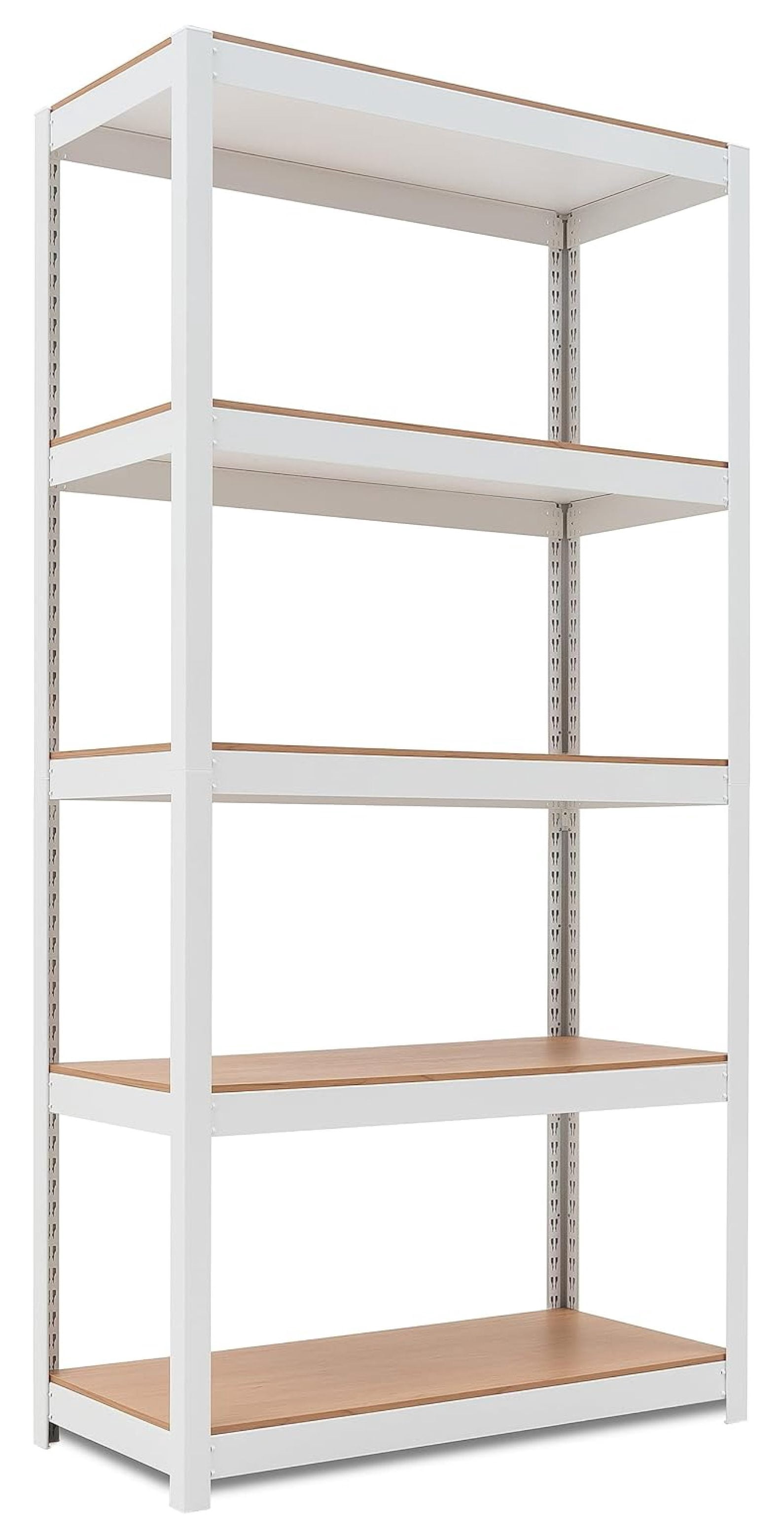 House 5-Tier Laminated Boltless Metal Shelving Unit Adjustable Storage
