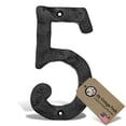 thumbnail image 1 of MY VINTAGE FINDS 5.5 Inch Metal Black House Number 5, 1 of 8