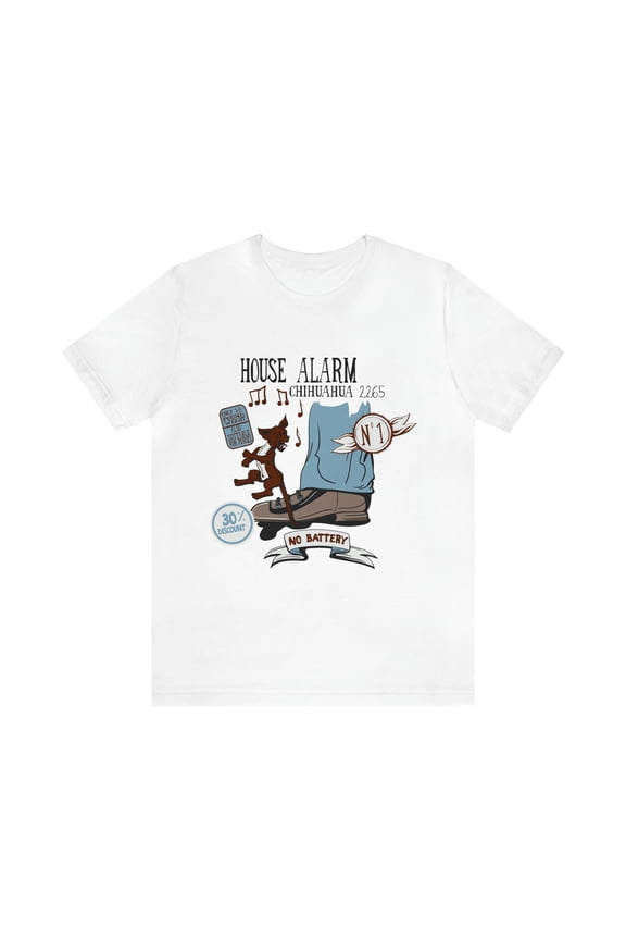 House Alarm Chihuahua Funny Unisex Jersey Short Sleeve Tee Bella+Canva