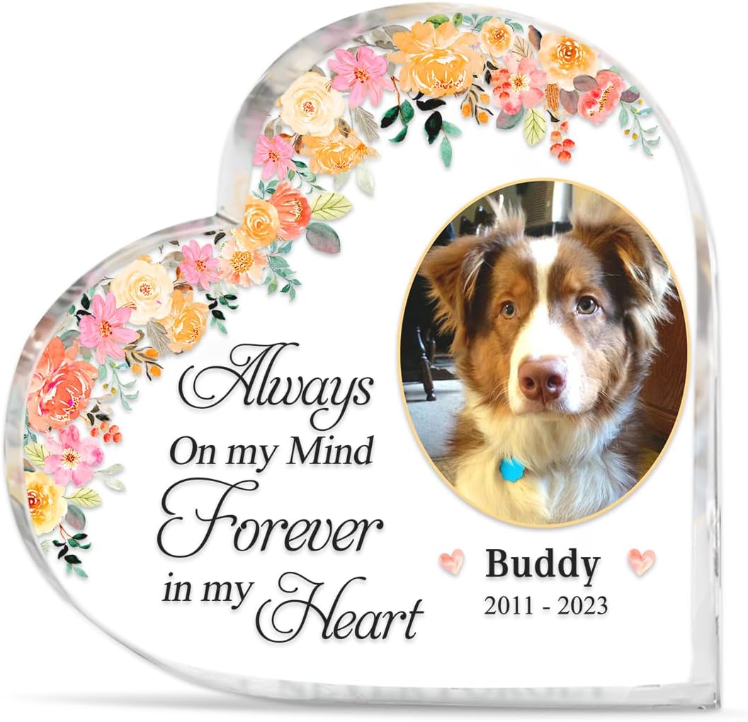 House Always On My Mind Memorial Acrylic Plaque, Dog Memorial Gifts For