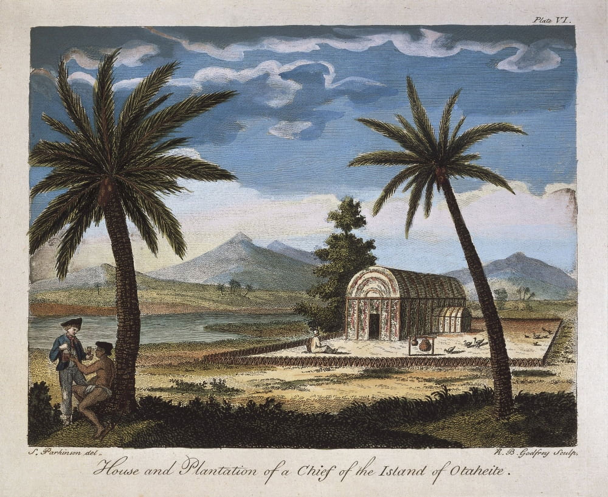 House And Plantation Of A Chief Of The Island Of Otaheitenow Tahiti (18Th C Canvas Art - (36 x 24)