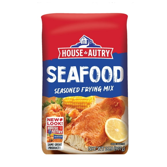 House Autry Seafood Seasoned Breading Mix 32z Crispy Coatings & Batters Frying Mix
