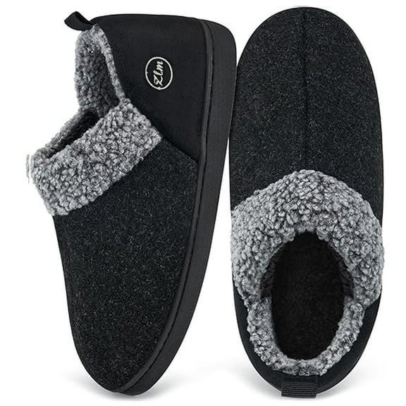 House Slippers for Woman Men, Women's Fuzzy Memory Foam Winter House Slippers for Indoor Outdoor