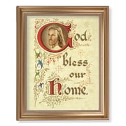 House Blessing Picture Framed Wall Art Decor Extra Large, Classic Gold-Leaf Fluted Frame with Beaded Lip