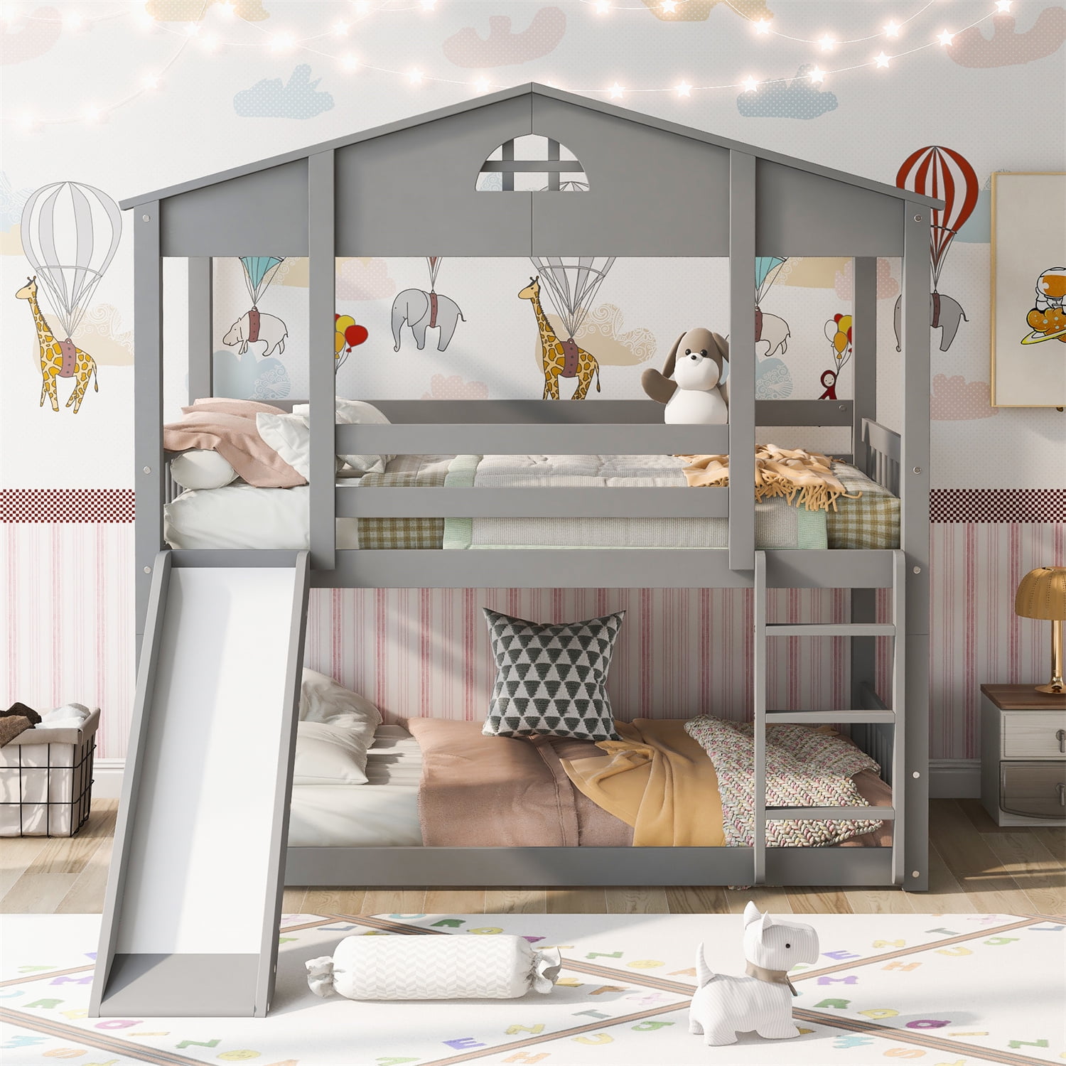 Floor bunk 2024 bed with slide