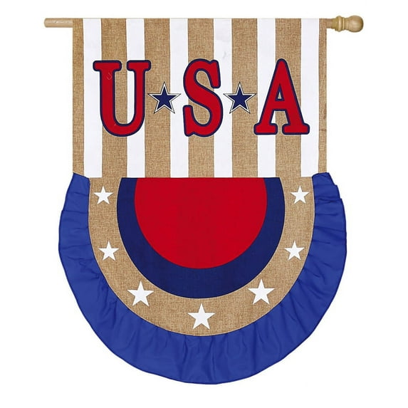 House Burlap USA Bunting Flag