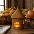 thumbnail image 1 of House Candle Holder, Metal Lantern Decor, Hollow House Shaped Candle Stand for Mantels Dining Tables Covered Patios, Lightweight Metal Accent for Flexible Display, 1 of 7