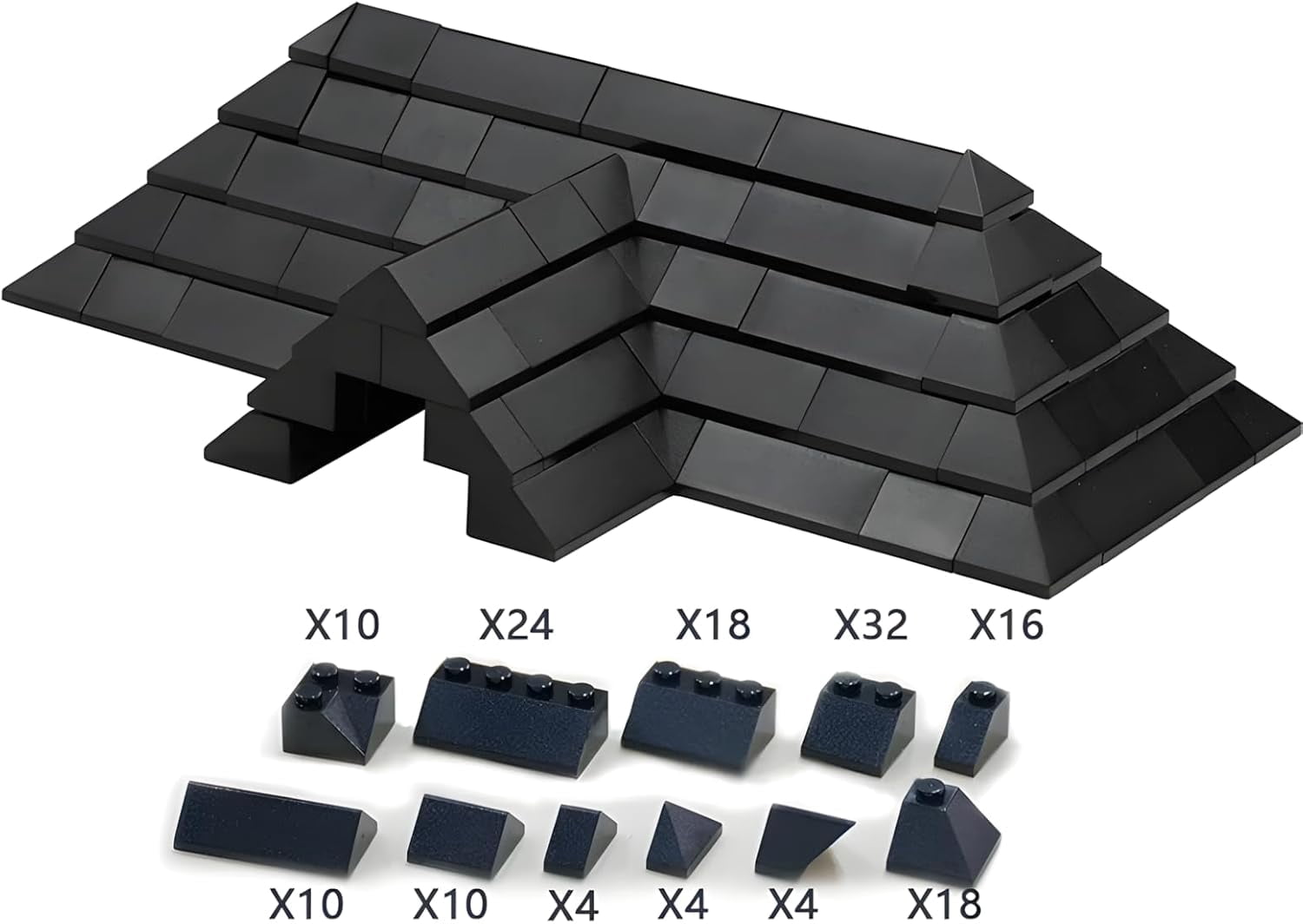 House Castle DIY Roof Tiles Pack Building Blocks Set Compatible With ...