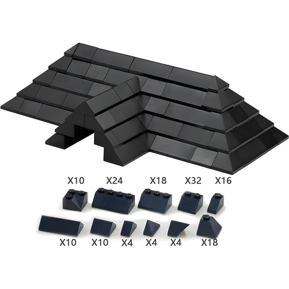 House Castle DIY Roof Tiles Pack Building Blocks Set Compatible With Other Assembles Bricks Particles No Instruction Toys