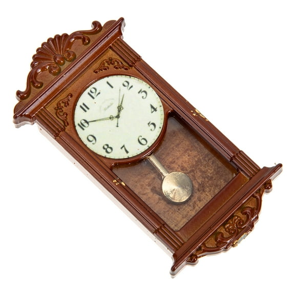 House Clock Grandfather Clock 1/ 12 House Furniture for Dining Room Children Kids for House Accessory Brown 6cm* 3. 3cm* 1. 3cm