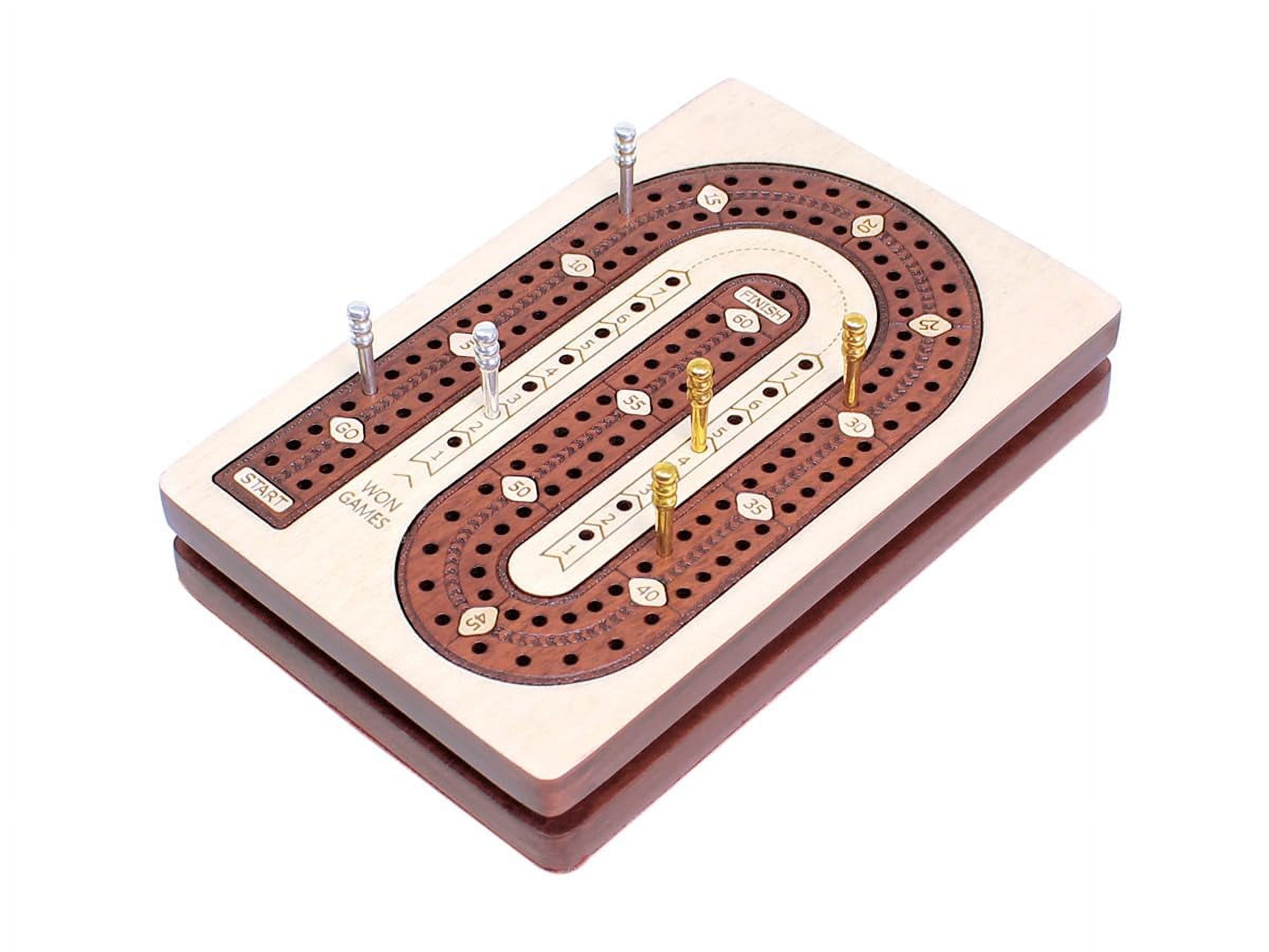 House of Cribbage EC36 2 Track (Loop Shape) Wooden Travel Pocket