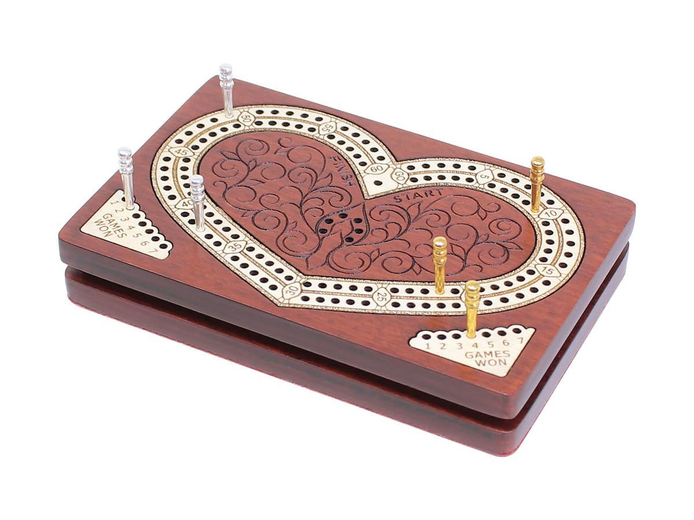 House of Cribbage EC36 2 Track Wooden Travel Pocket Size Cribbage