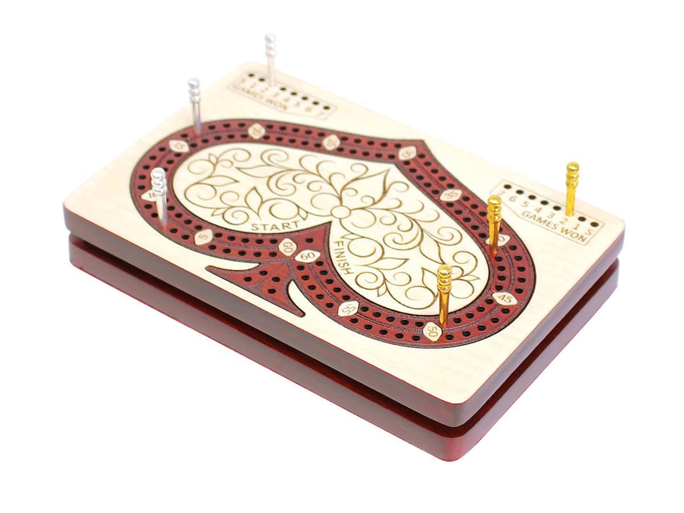 House of Cribbage EC36 2 Track Wooden Travel Pocket Size Cribbage