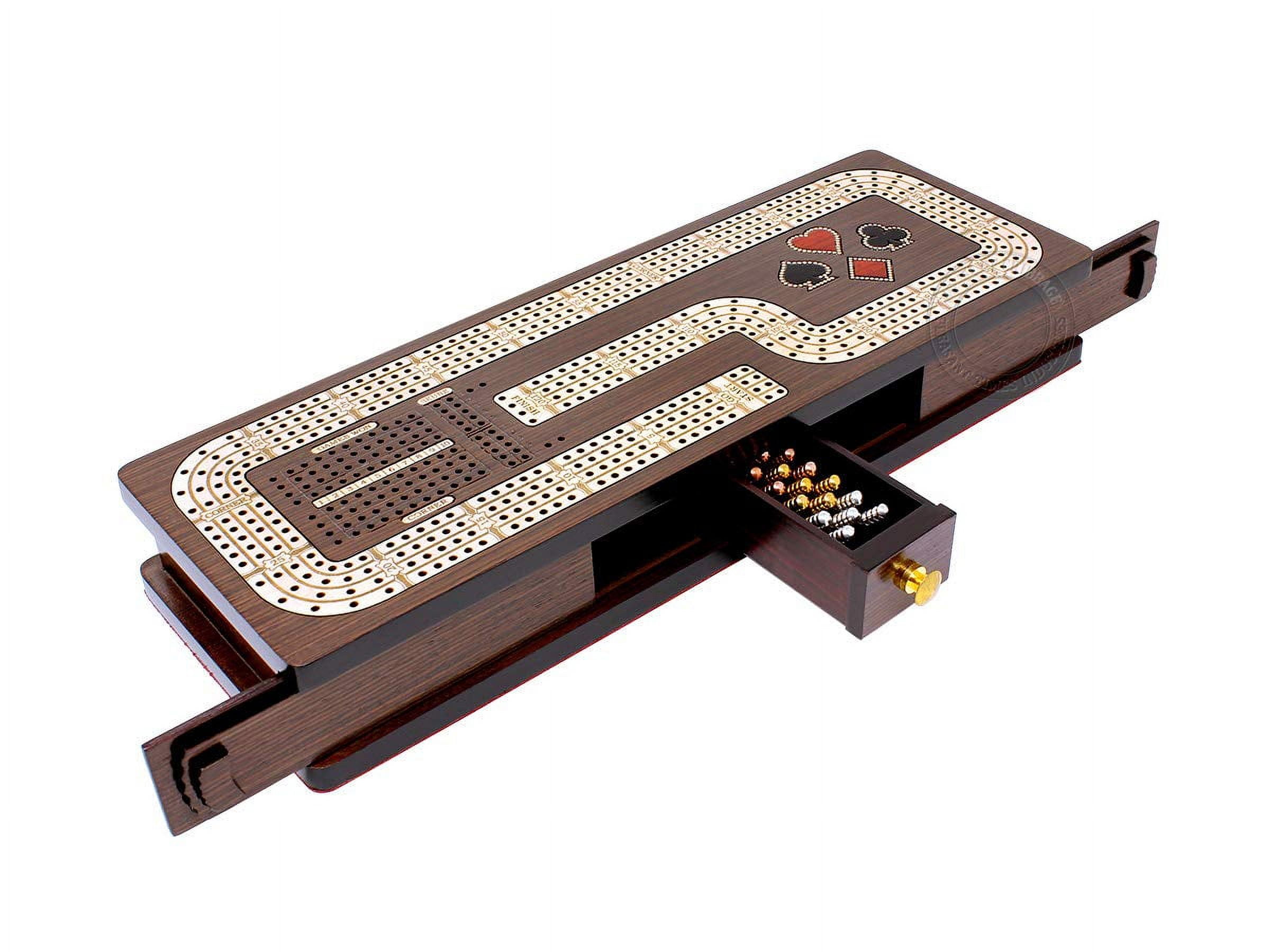 House of Cribbage YPF5 Continuous Cribbage Board/Box Inlaid in Wenge